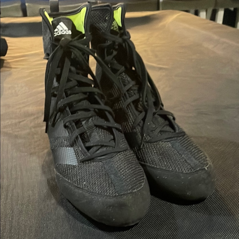 Adidas women’s Black and Neon Green Athletic Shoes
